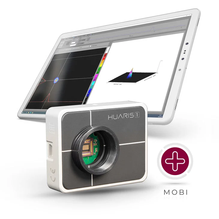 przenośny profilometr wiązki laserowej huaris one mobi z miernikiem mocy